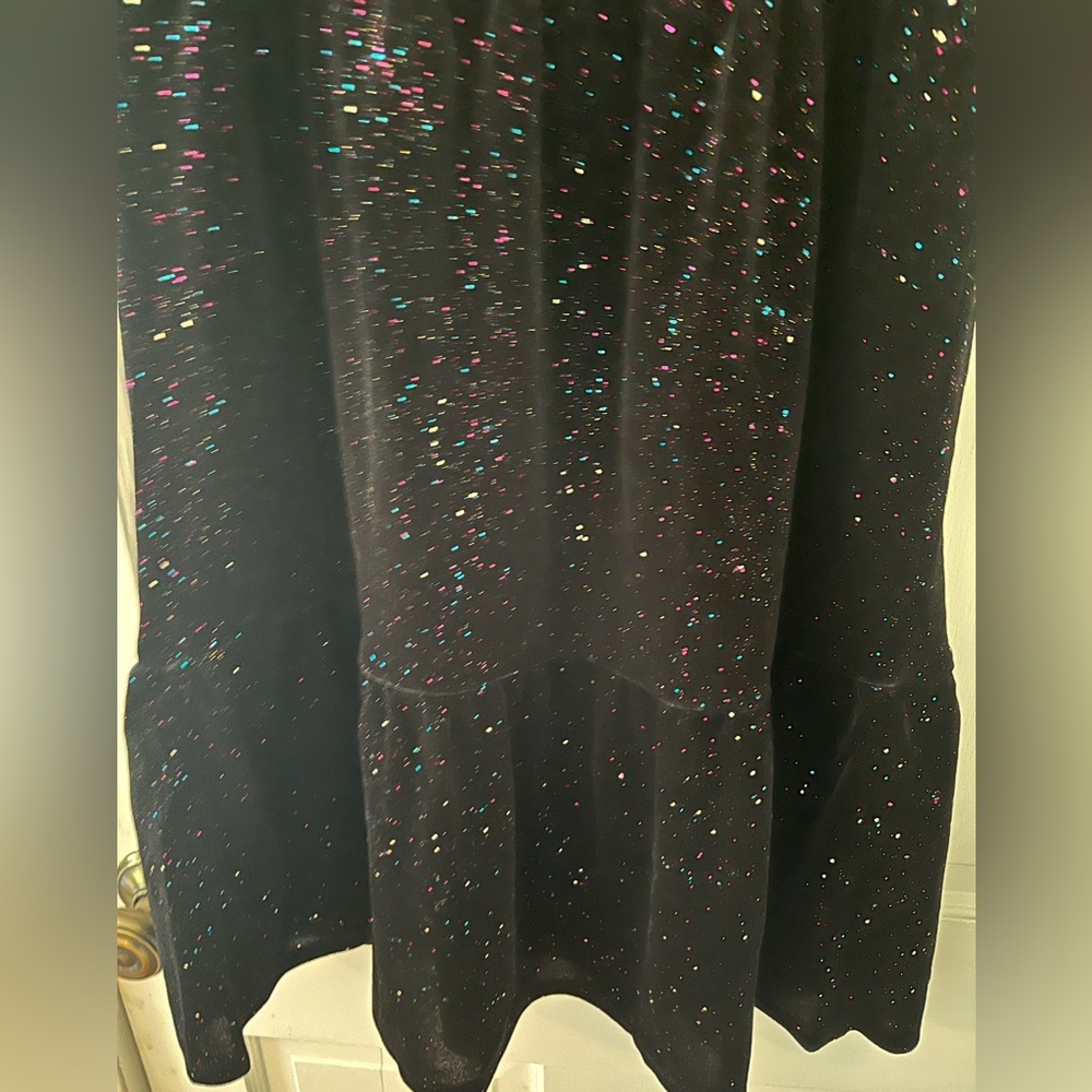 Crew Cuts Black Velvet Sparkle Kids Dress - Picture 4 of 6